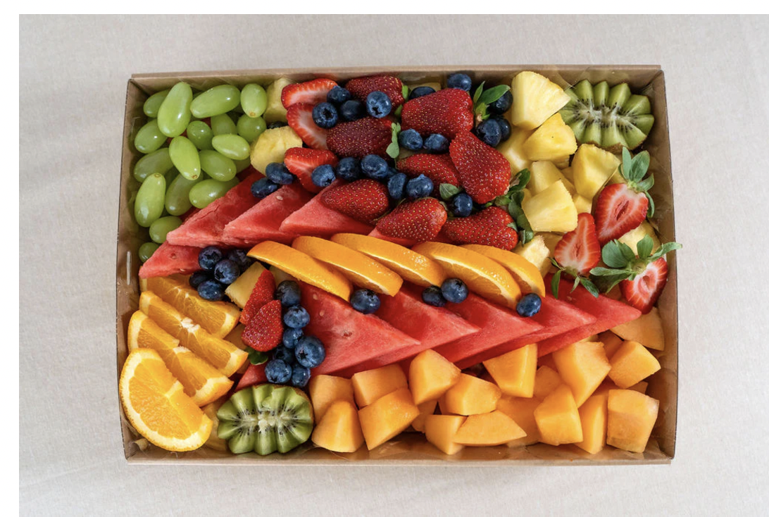 Seasonal fruit on a platter